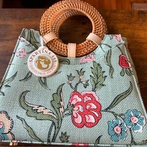 Spartina 449 Green and Pink Floral Tote